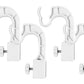 1-Pair Clip-On Curtain Rod Holder No-Drill Window Frame Mount for Dorm Room