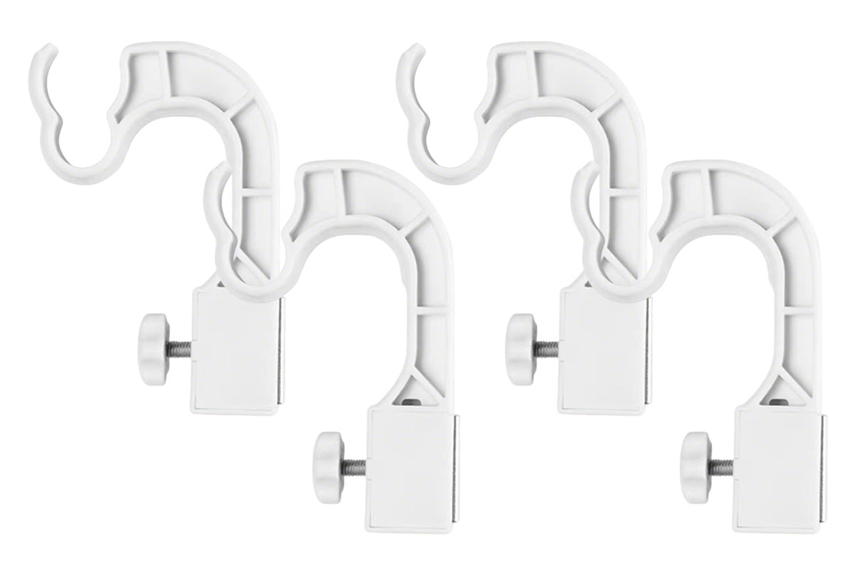 1-Pair Clip-On Curtain Rod Holder No-Drill Window Frame Mount for Dorm Room