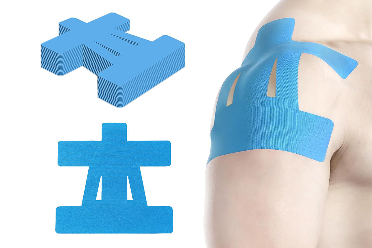 20PCS Kinesiology Tape For Shoulder Precut Enhance Elastic Sports Tape For Shoulder Support -Cuticolor
