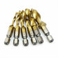 6Pcs HSS Hex Shank Tap Drill Bits Tools Set