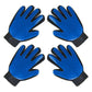 2X1 Pair Pet Grooming Gloves for Cats and Dogs Hair Removal and Massage