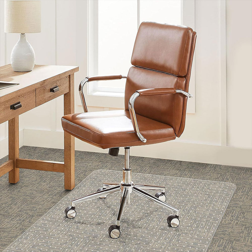 Non Slip Office Chair Desk Floor Mat Computer Carpet PVC Plastic Frosted Protector