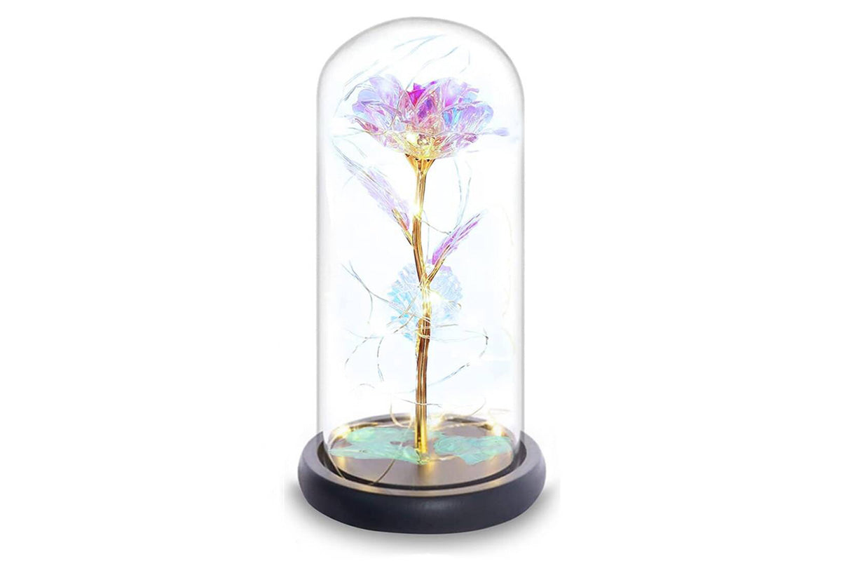 Eternal Rose Night Light in Glass Dome with LED