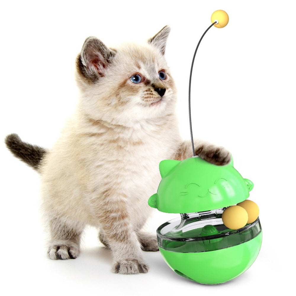 Cat Shape Tumbler Treat Dispensing Toy