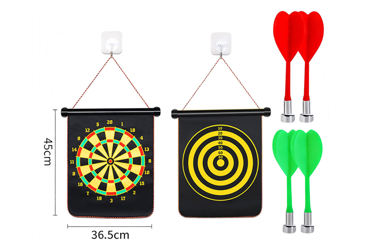 Roll Up Dartboard Set with 12 Darts Indoor Outdoor Game Toy Gift