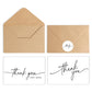 40 Thank You Cards with 40 Envelopes and 42 Stickers for Weddings Graduation