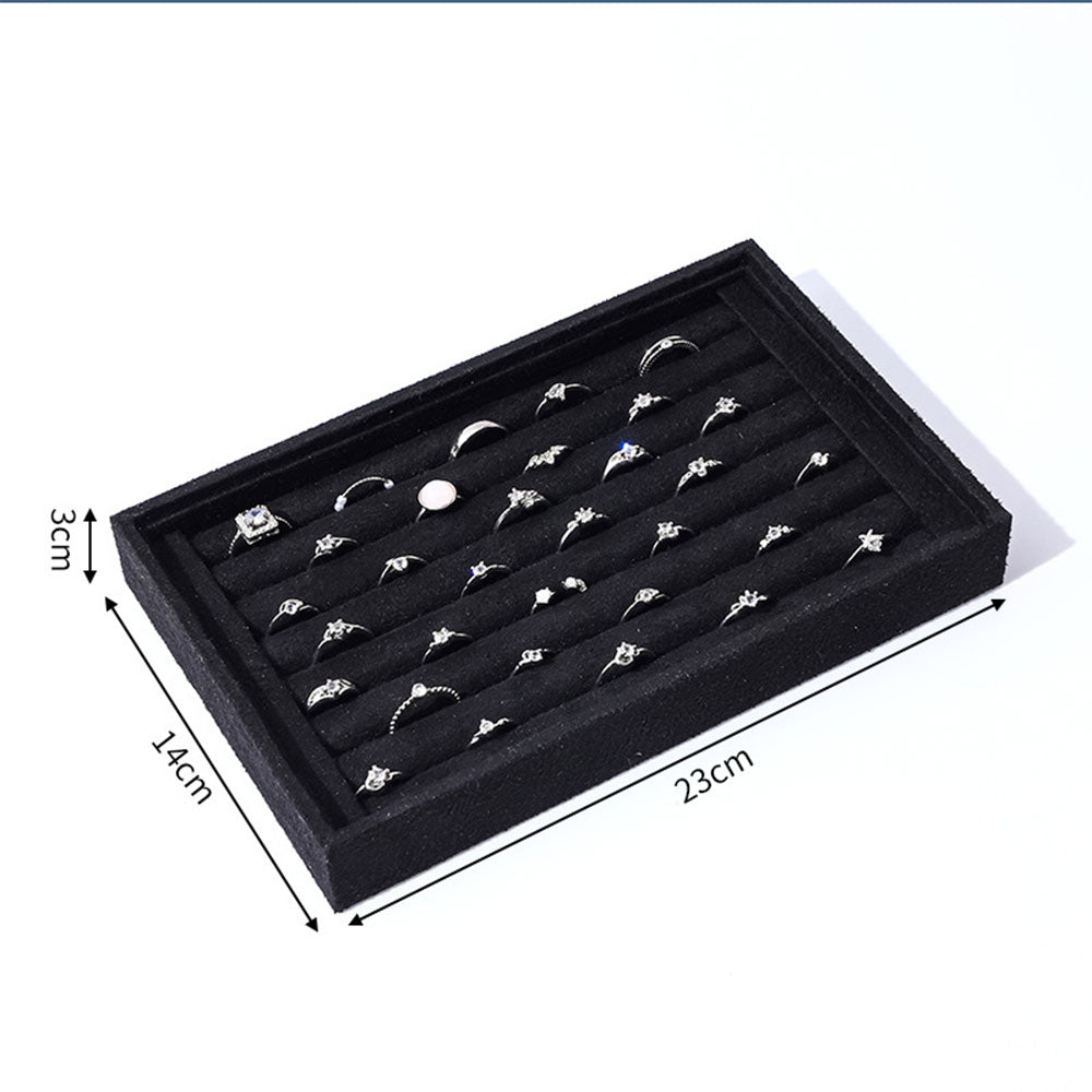 Jewellery Ring Display Organiser Case Tray Holder Earring Storage Box