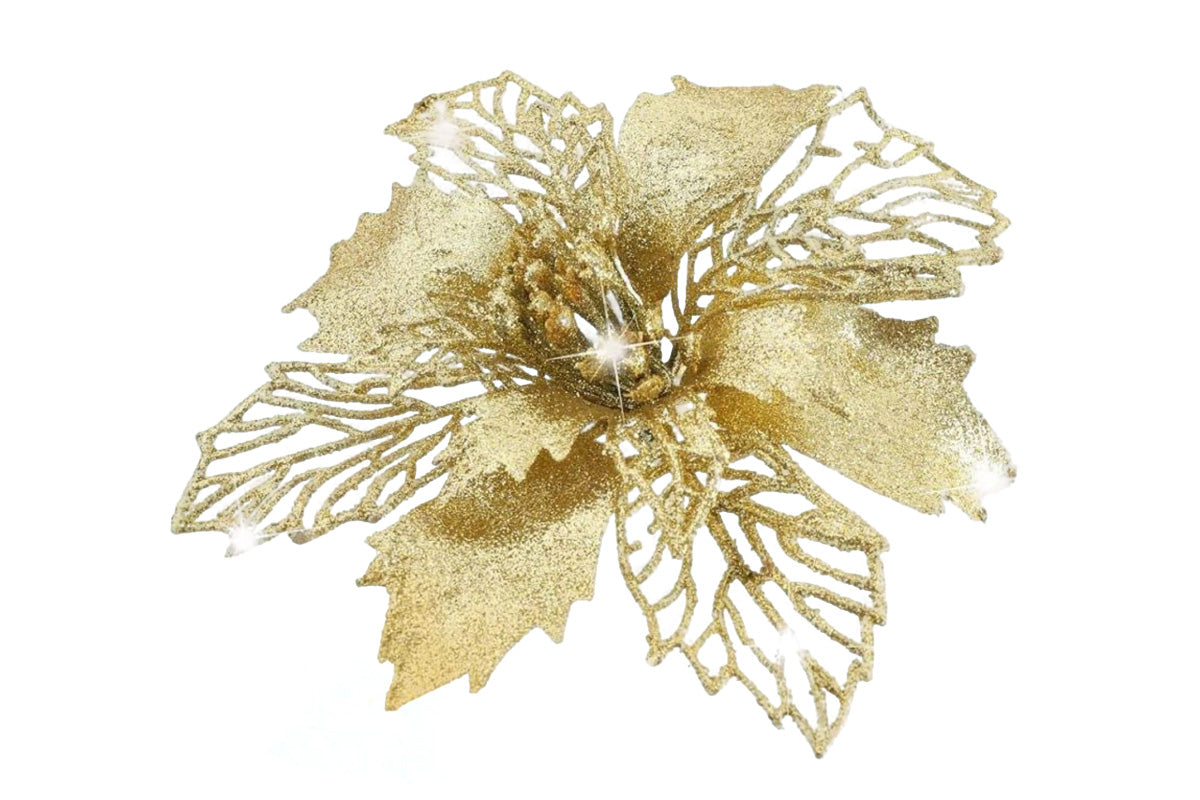 24Pcs Artificial Flowers Christmas Tree Decorations for Wreath Fireplace Stairs