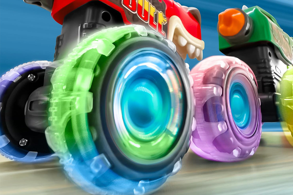 Monster Truck Toy Light-Up Cars Wheels Toy Car Press and Go Cars