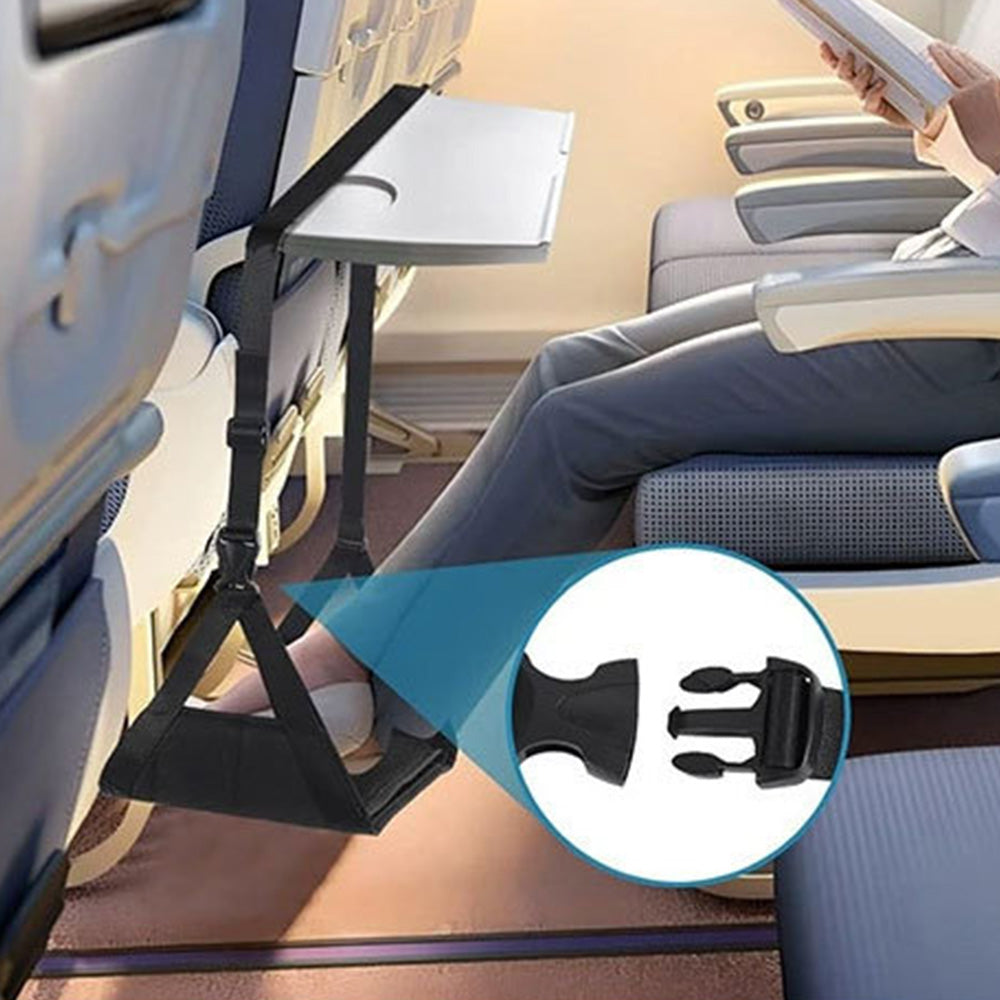 Travel Foot Rest Pillow Airplane Foot Hammock With Extended Adjustment Strap