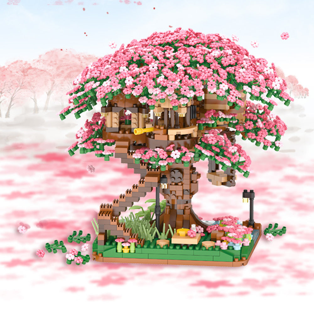 Cherry Blossom Tree Building Blocks Set Toys