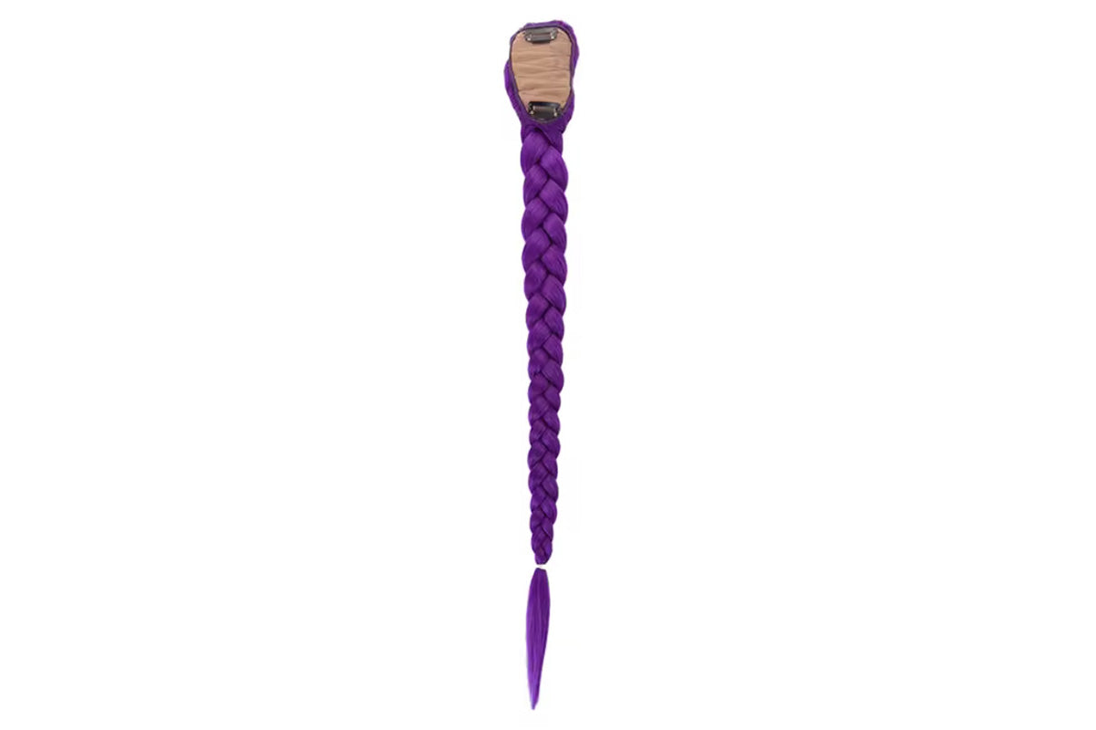 Long Purple Braided Ponytail Hair Extension
