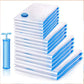 20Pcs Set Vacuum Compression Zipper Storage Bags with Airtight Valve and Hand Pump Space Saver Bags