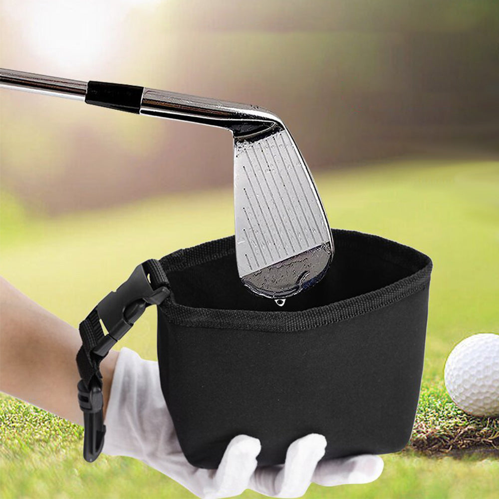Portable Golf Club Ball Cleaning Bag With Detachable Clip Golf Club Wash Bag