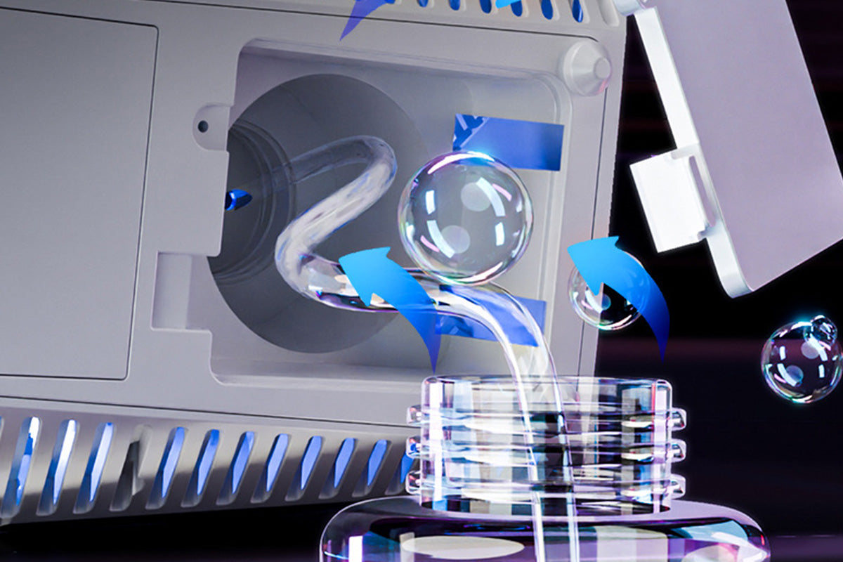 Portable Automatic Bubble Maker Machine Blower LED Light for Parties Wedding
