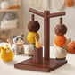 Wooden Yarn Holder for Crocheting and Knitting with Phone stand