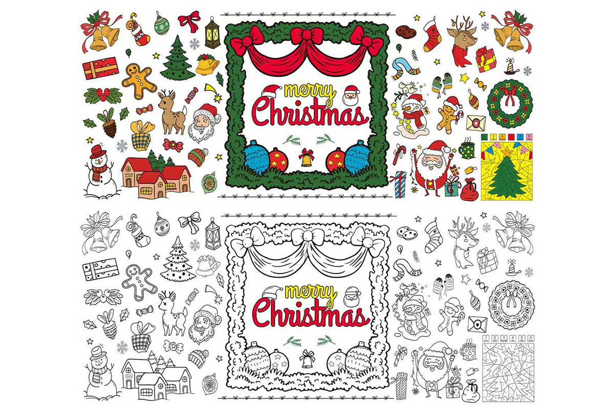 76x183cm Christmas Giant DIY Coloring Poster
