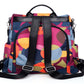 New Multifunctional Printed Anti-theft Backpack Oxford Travel Bag