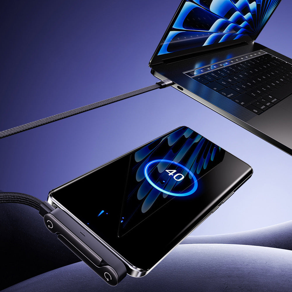 2-in-1 Invisible Holder Charge Cable Fast Charging with Phone Stand