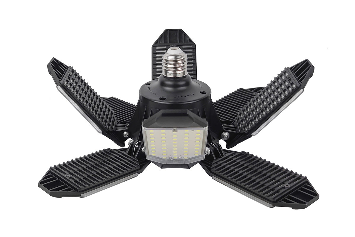 8 Panels LED Foldable Garage Ceiling Light for Workshop Warehouse Lighting