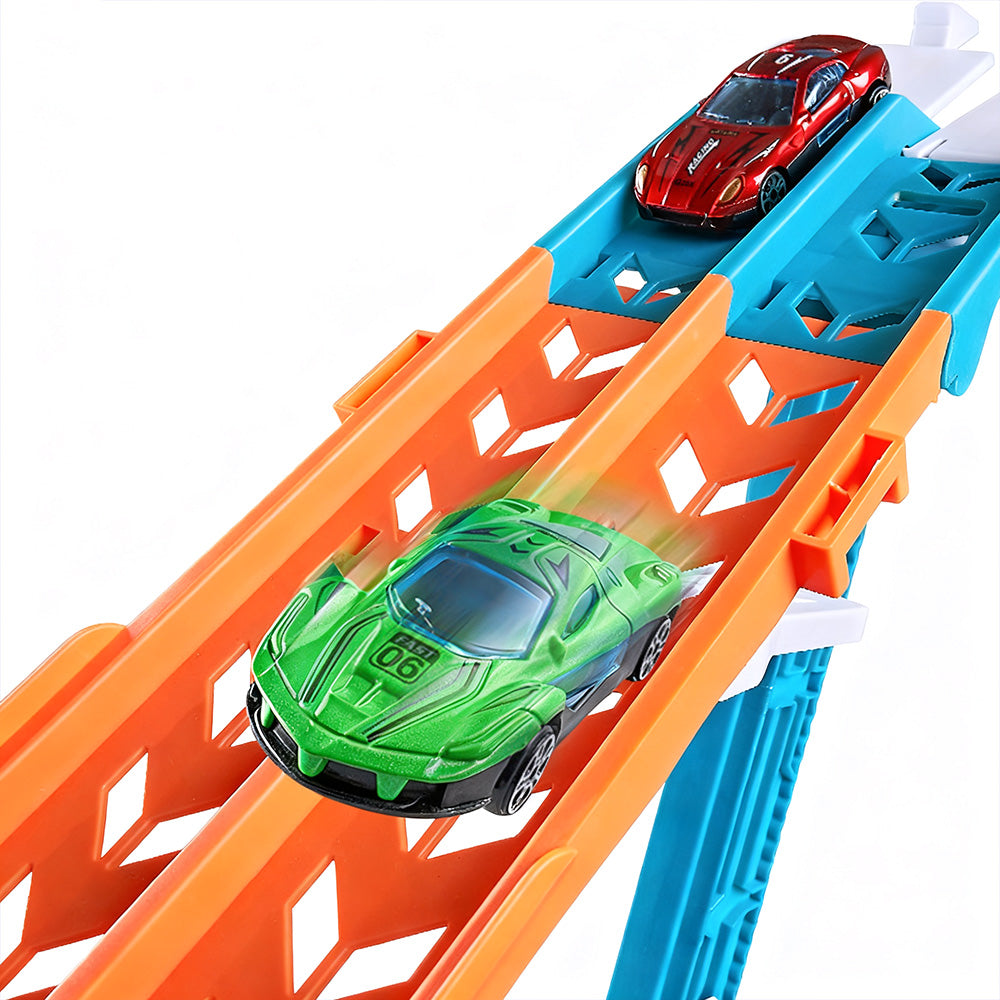 Carrier Truck Transport Car Toys Foldable 3 Layer Car Race Track Toys With 6 Toy Cars
