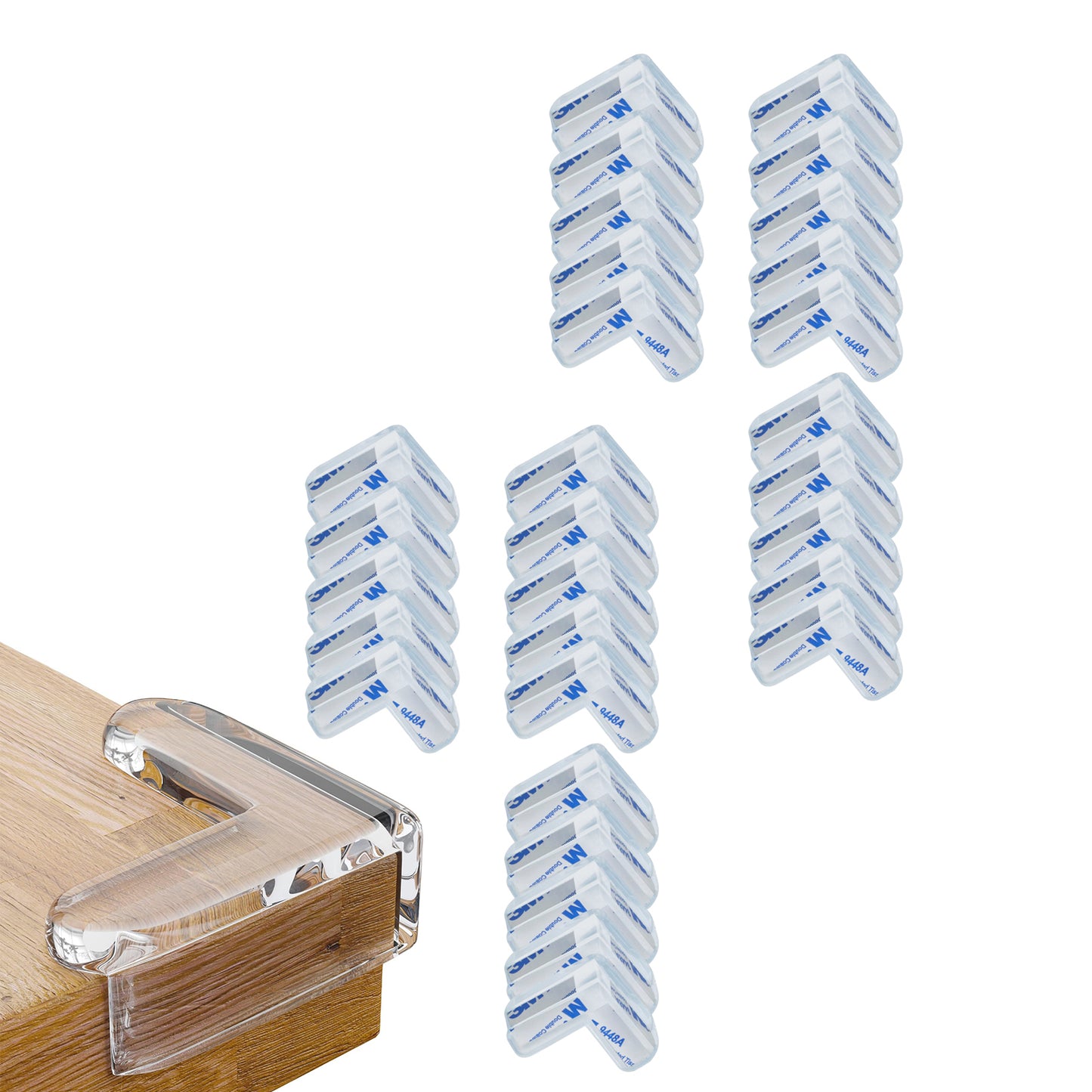 32Pcs L-Shape Desk Edge Soft Protectors for Furniture Sharp Corner Guard