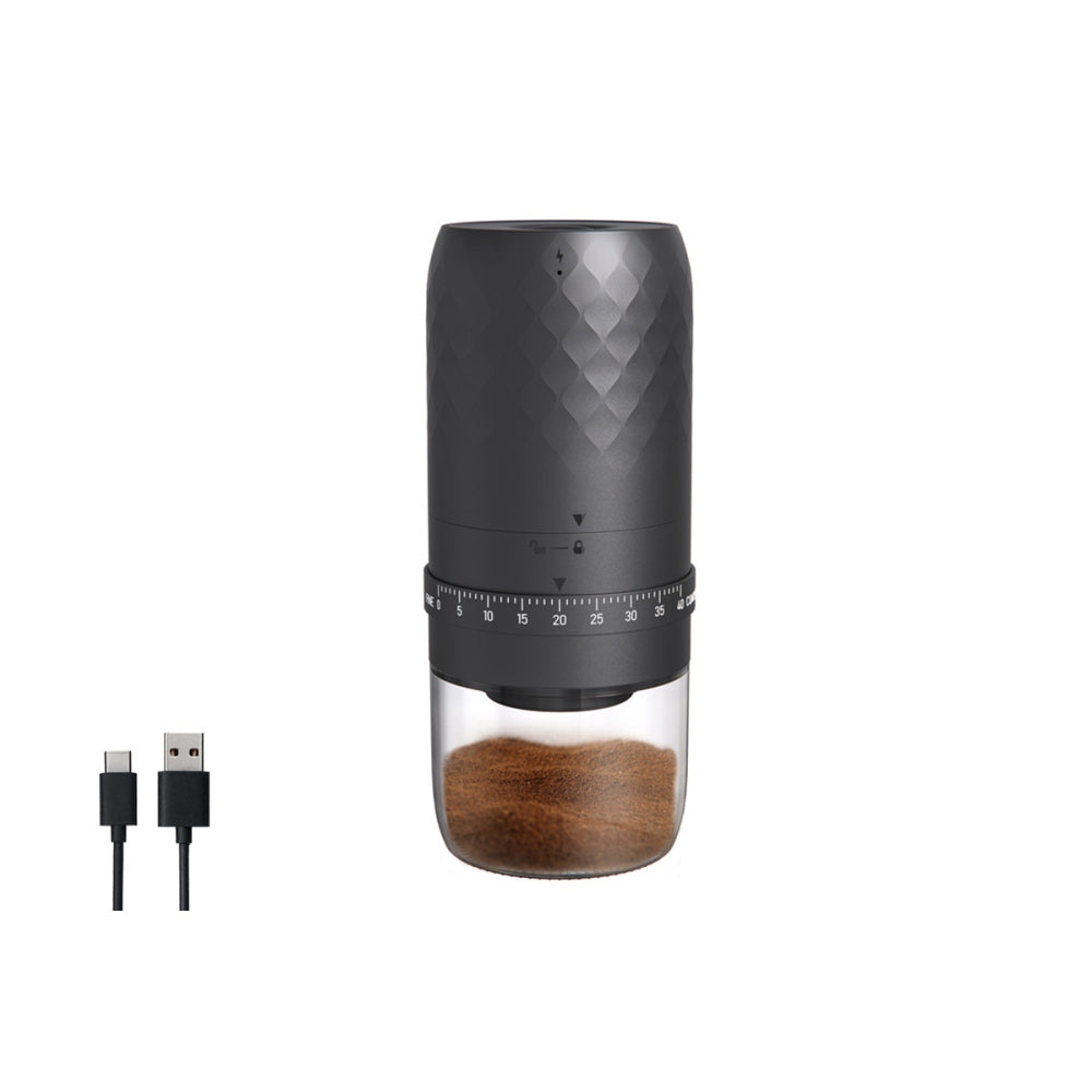 Portable Electric Coffee Grinder for Home Use with Cleaning Brush