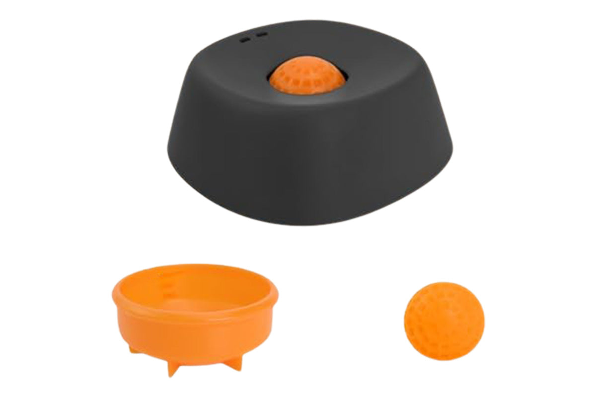 Slow Feeder Dog Bowls With Rolling Ball For Liquid Treat Training Snack Bowl