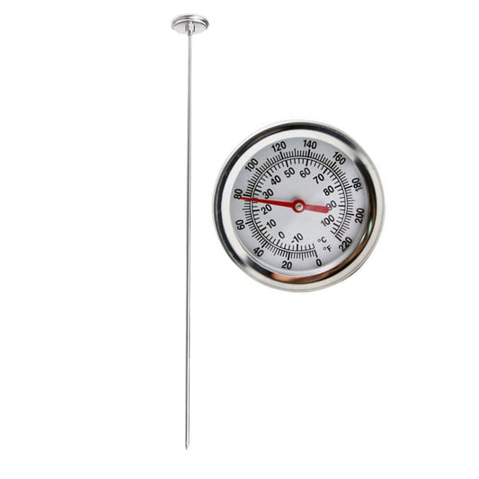 50cm Stainless Steel Long Stem Compost Ground Soil Thermometer-Minus 10 to 100 degrees Celsius