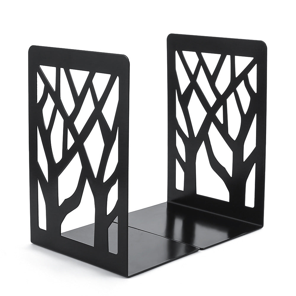 2Pcs Metal Decorative Bookends