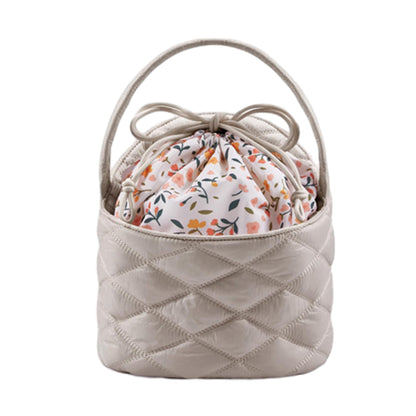 Travel Drawstring Cosmetic Storage Barrel Bag