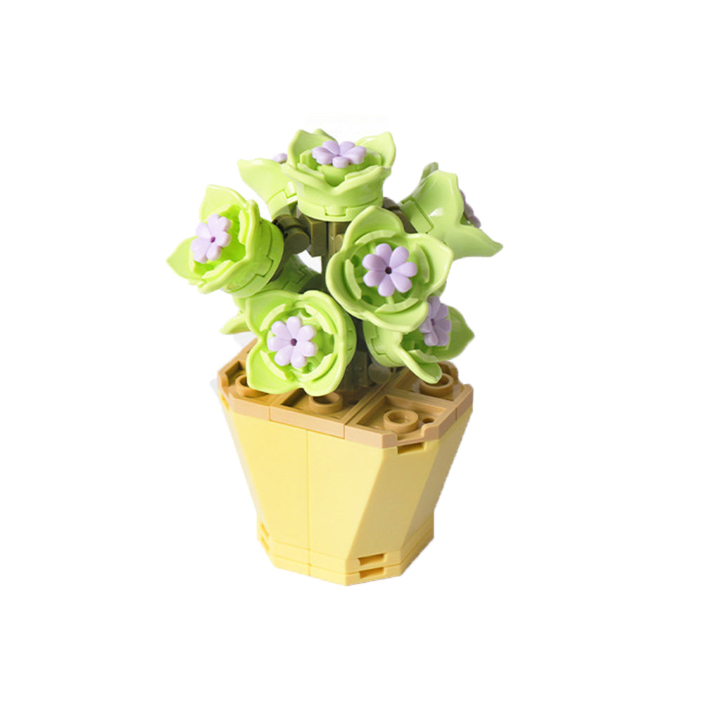 Creative Succulent Plants Decor Building Kits Bonsai Building Toy with Flowers
