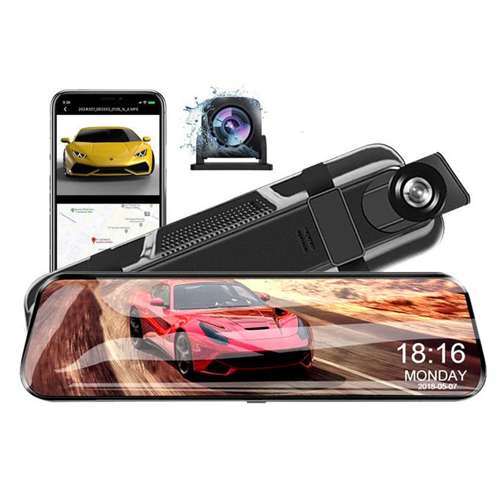 4K 10 Inch Dual Cam Car Rear Mirror View Camera Dash Camera for Car with ADAS