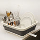 Foldable Dish Drying Rack with Utensil Holder Collapsible Kitchen Sink Organizer