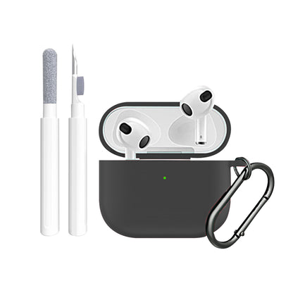 Silicone Case Cover Compatible with AirPods 3rd Generation with Cleaner kit  and Keychain