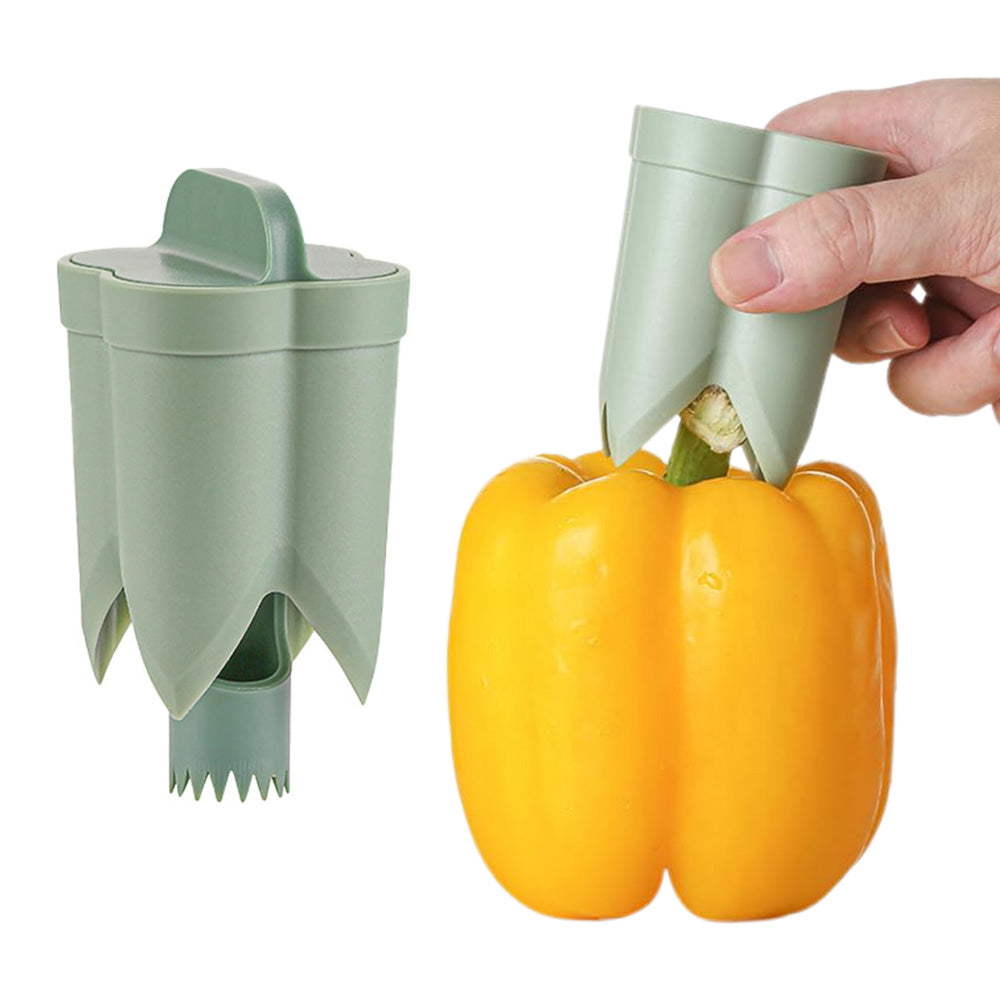 2 in 1 Pepper Corer Remover Fruit Cucumber Corer Separator Tool Tomato Seed Remover