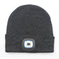 LED Beanie Hat USB Rechargeable LED Light Hat Winter Warm Knitted Hat Camping Workwear Hat with LED Light