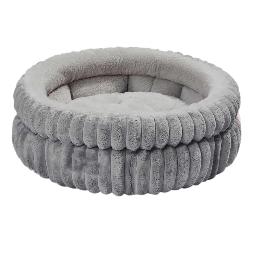 Donut Plush Pet Dog Cat Bed Fluffy Soft Warm Nest for Indoor Cats Small Dogs