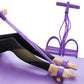 6 Tube Pedal Ankle Puller Foot Pedal Resistance Band Exercise Tension Rope