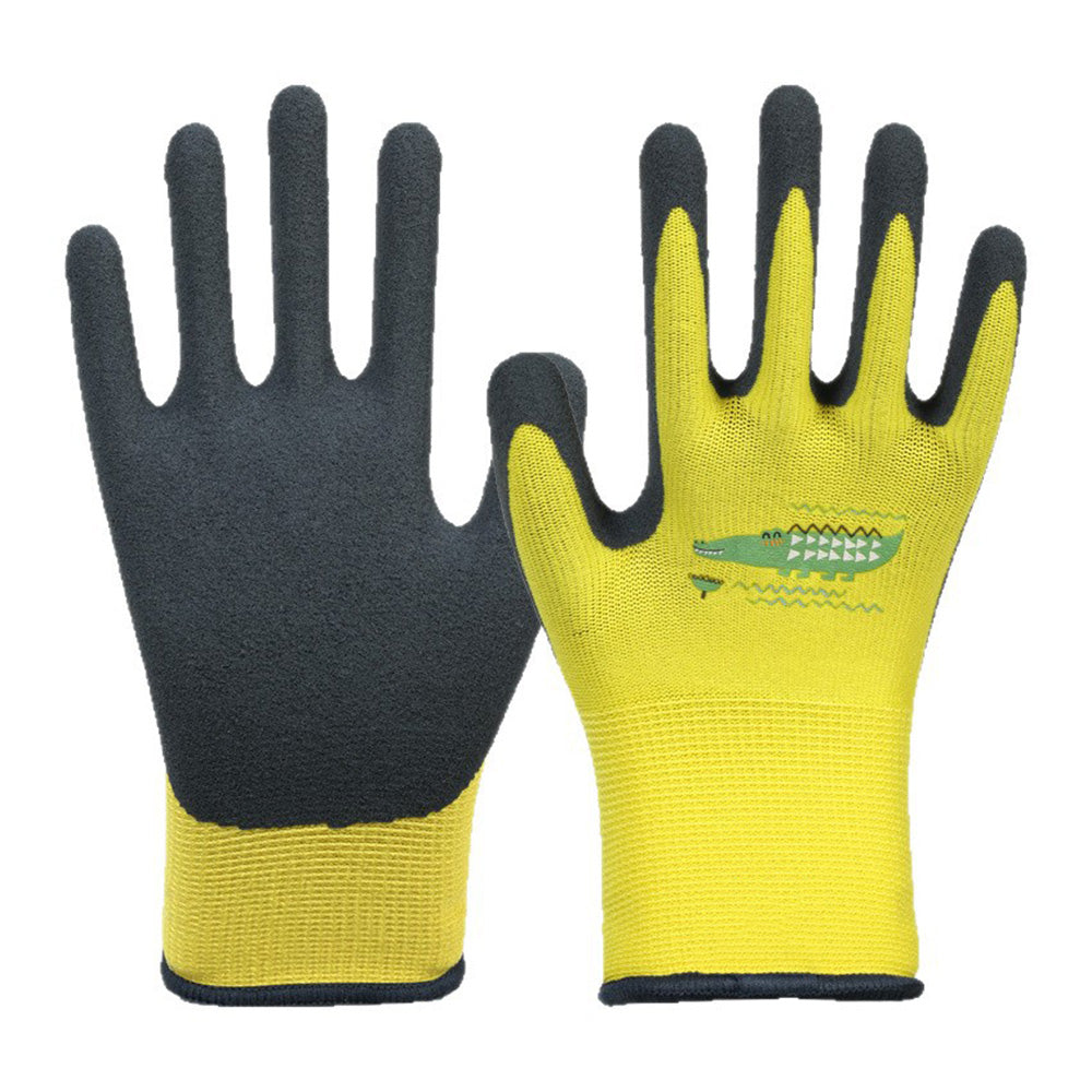 3 Pairs Gardening Gloves Rubber Coated Work Gloves for Boys Girls