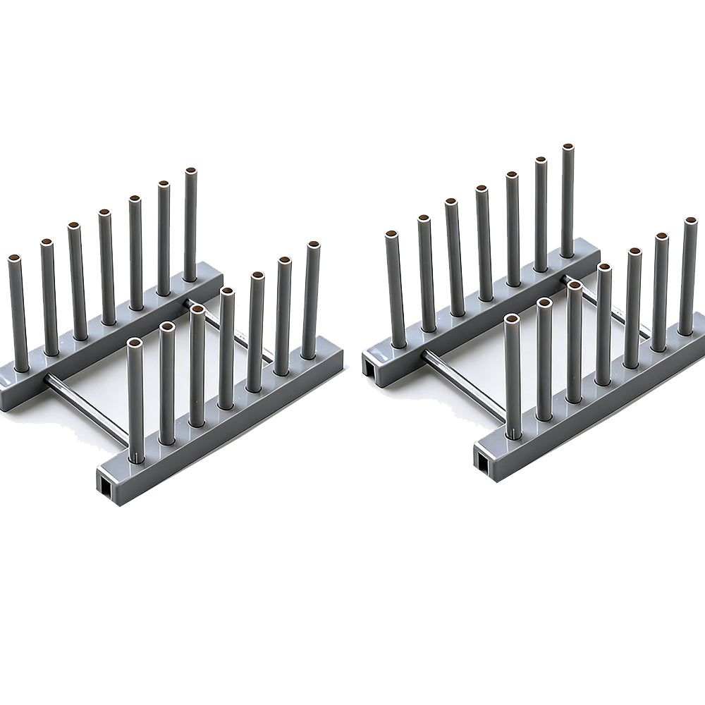 2Pcs Lid Rack Stand Plates Kitchen Pot Storage Rest Shelf Organiser Pan Holder