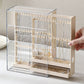 2-Tier Jewelry Organizer with Pull Out Drawer Earring Storage Box Display Case for Earrings Necklace Rings Studs