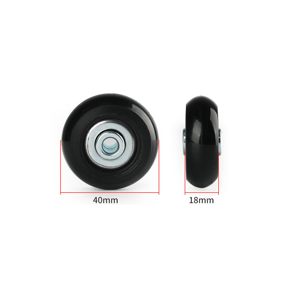 Set of 2 Luggage Suitcase Replacement Wheels Rubber Swivel Caster Wheels Bearings Repair Kits