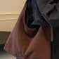 Bucket Bag with Purse Suede Bag Suede Tote Bag Suede Hobo Bags