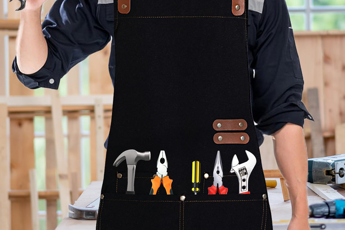 Waterproof Kitchen Apron Oil Resistant Chef Apron with Adjustable Neck