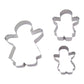 6Pcs Gingerbread Man Boys and Girls Cookie Cutter Christmas Party Xmas Decoration Mould