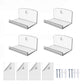 4Pcs Vinyl Wall Mount Record Wall Display Album Wall Mount for 1LP and 2LP