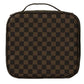 Checkered Makeup Bag Travel Cosmetic Bags Adjustable Partition Toiletry Organizer