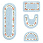 4Pcs Shaggy Mat Set Plush Bathroom Floor Mats Toilet Mat