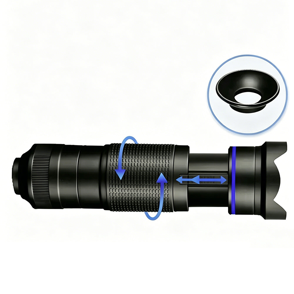 36X Telephoto Lens for Phone with Adjustable Zoom for Concert Photography